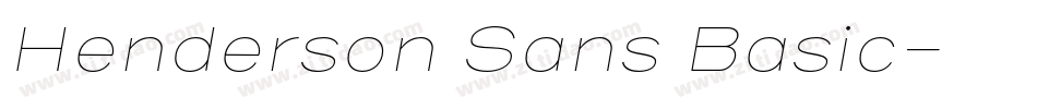 Henderson Sans Basic字体转换